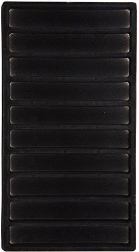 Jewelry Organizer Tray Liner Flocked Plastic With 10-Sections 13.75X7.6&#034; Black