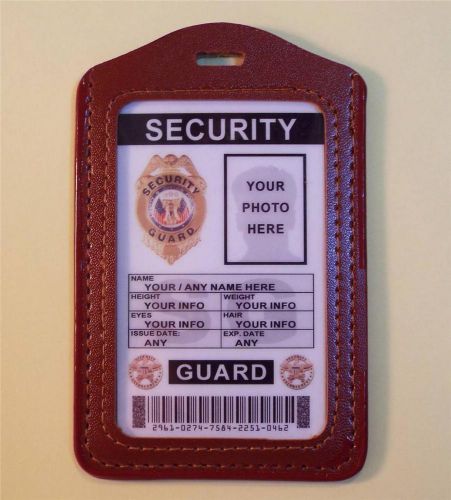 Security guard id badge &gt;&gt;&gt;fully customizable with your photo &amp; info&lt;&lt;&lt; for sale