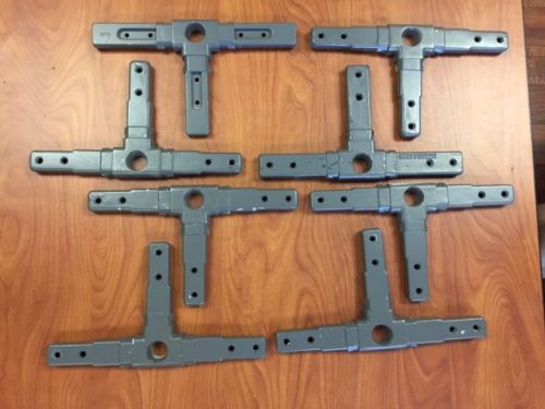 EIGHT (8) Knoll Equity 3-Way Connector Cap Assembly Rigidizer Dark Gray