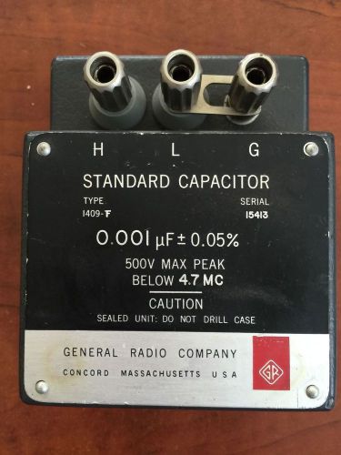 General Radio 1409-F 0.00100066 micro farad Standard Capacitor