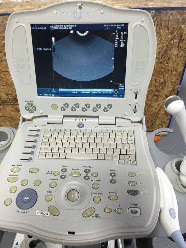 GE LOGIQ BOOK PORTABLE ULTRASOUND WITH 3 PROBES, MANUALS, SOFTWARE, DVD