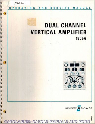 HP Manual 1805A DUAL CHANNEL VERTICAL AMPLIFIER