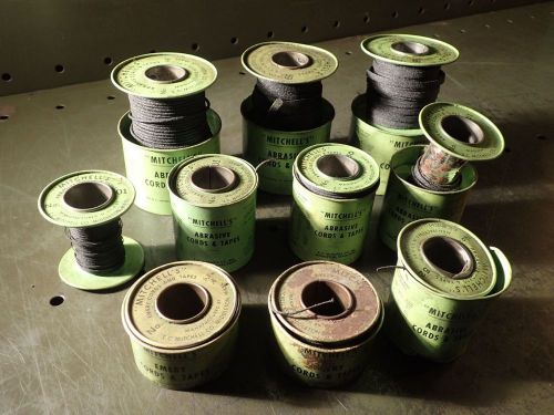 10 Partial Rolls of EC Mitchell Abrasive Cords &amp; Tapes