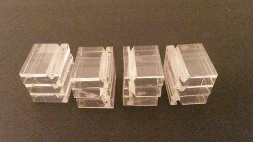 Lot Of 12  Clear Acrylic Card/Ticket Holder 1 1/4&#034; x 3/8&#034;