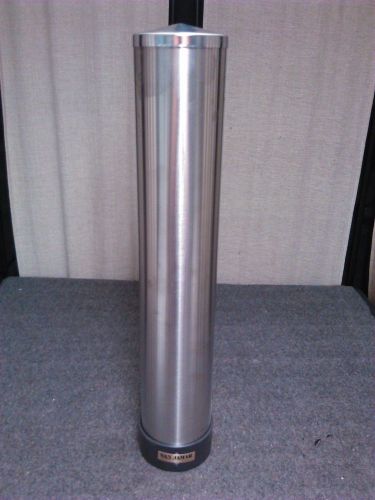 San Jamar C3400P 12-24 oz Stainless Steel Pull Type Beverage Cup Dispenser