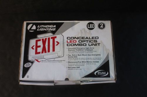 Exit Lithonia Lighting concealed LED Optics Exit sign / Emergency light combo