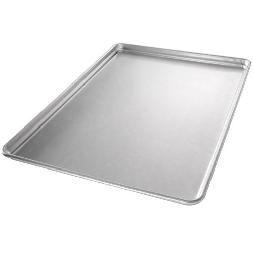 12 pack chicago metallic 40694 stayflat aluminum sheet pan wire in rim 18&#034; x 26&#034; for sale