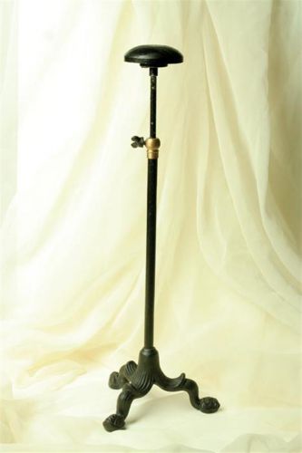 Industrial Antique Style Victorian Replica Iron Hat Wig Stand ,13&#039;&#039; to 21&#039;&#039; H