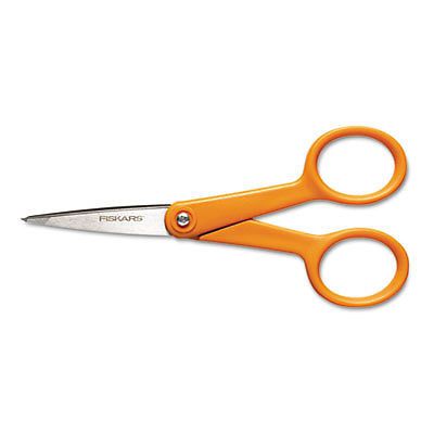 Home And Office Scissors , 5&#034; Length, Orange Handle, Stainless Steel