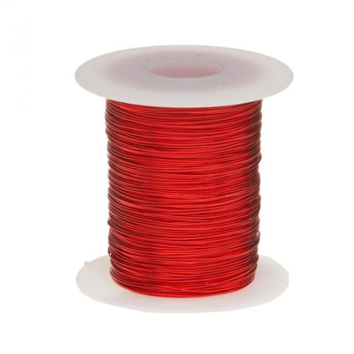 25 AWG Gauge Enameled Copper Magnet Wire 4oz 253&#039; Length 0.0188&#034; 155C Red