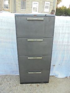 vintage metal industrial vertical filing cabinet rock-a-file rockwell barnes