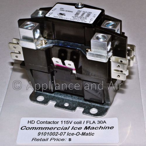 9101002-07 Ice-O-Matic Contactor 115V 30A FAST / FREE shipping + Instructions
