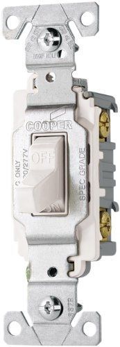 Cooper Commercial Toggle Switch Single Pole, 20 Amp