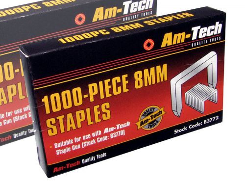 Am-tech 1000pc 8mm staples amb3772 for sale