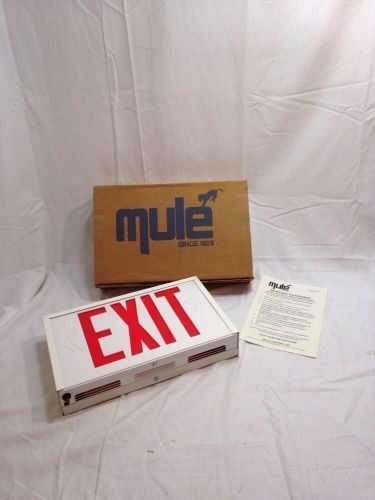 New mule psx red led emergency exit sign lighting 6v-dc b479334 for sale