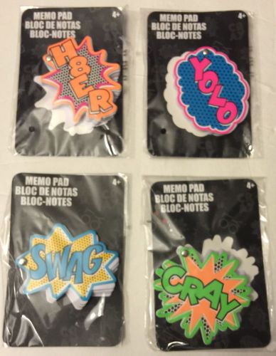 Memo Pads 4 cute sexy cool memo pads, YOLO, SWAG, H8TER, CRAY!