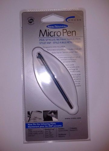 Cross Micro Ball Pen - Blue Barrel - Retractable Ballpoint / PDA Stylus - NEW