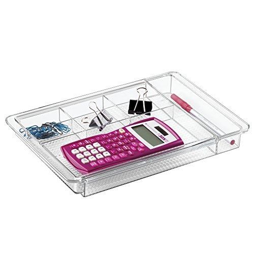 MetroDecor mDesign Expandable Office Supplies Desk Drawer Organizer for Pens,