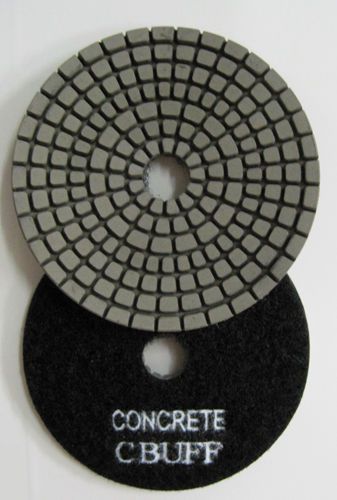 Zered 5&#034; diamond concrete resin polishing pads black buff for sale