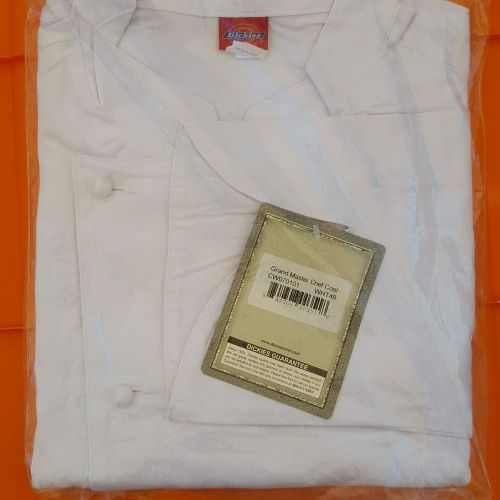 New Men&#039;s Dickies Grand Master chef coat white size 46 L