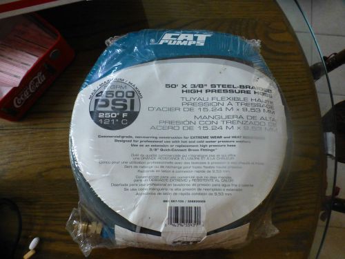 Cat Pumps 50 Ft x 3/8&#034; 4,500 PSI 5-GPM Hot Water Pressure Washer Hose New