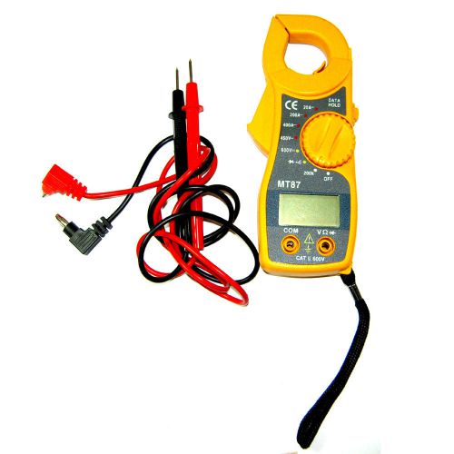 LCD Digital Multimeter Electric Clamp Ampere Ohm AC DC Voltage Tester MT87