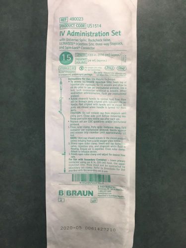 BRAUN New IV Administration Set LOT Of 50, 133 in, 15 drops/ml