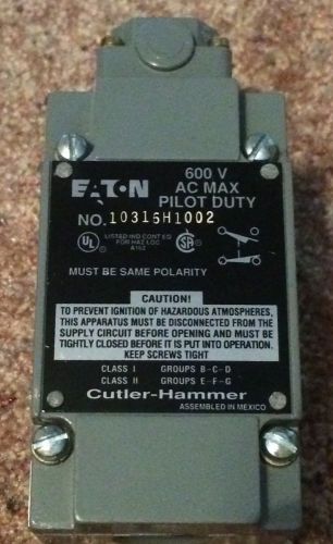 ETN Cutler-Hammer 600v AC Max Pilot Duty Limit Switch No. 10316H1002