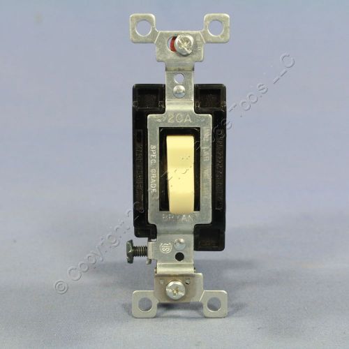Bryant Ivory 3-Way COMMERCIAL Quiet Toggle Wall Light Switch 20A Bulk CSB320BI