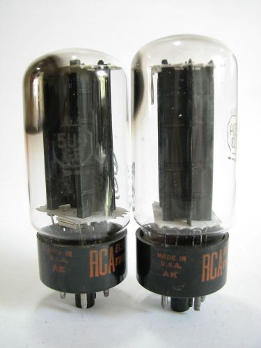 2 matched 1964 RCA 5U4GB tubes - Hickok TV7D tested @ 59/57, 60/60, min:40/40