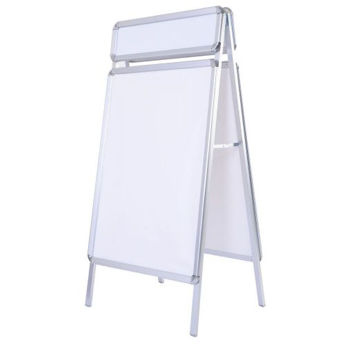 A-Frame Display Snap Board Poster Stand Holder Street Business Portable W/Header