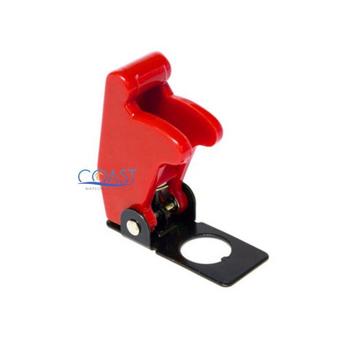 Car Marine Industrial Spring-Loaded Toggle Switch Safety Cover - Red