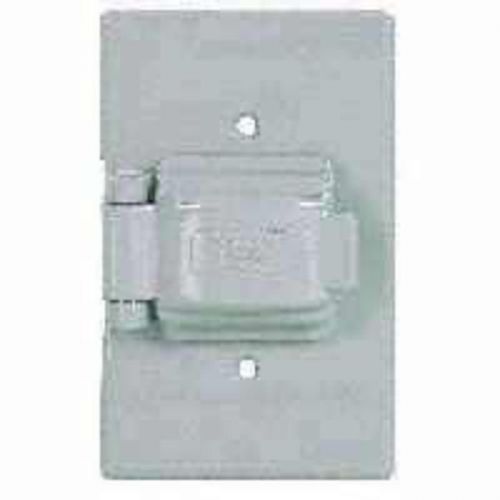 Non-Metallic Weatherproof Outlet Cover, 4.56&#034; L x 2.87&#034; W, Gray, Plastic S1961