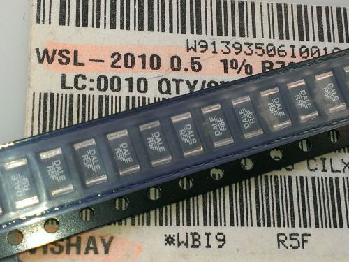 [20 pcs].Vishay-Dale WSL2010 0.5W SMD Resistor 0.5R ( 500m? ) 1% current sens.