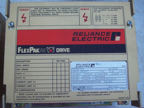 RELIANCE ELECTRIC FLEXPAK PLUS VS DRIVE 1.5HP 1.5 HP 14C51U  1 PHASE