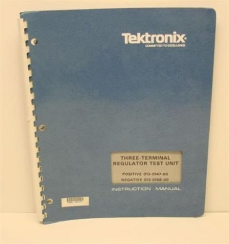 Tektronix 3 Terminal Regulator Test Unit Man SCHEMATICS