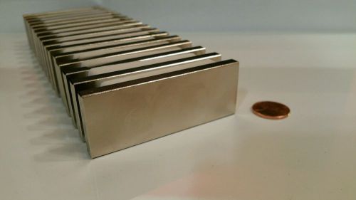 Huge Neodymium Block Magnet. Super Strong Rare Earth N52 grade 3 x 1-1/8  x 1/4