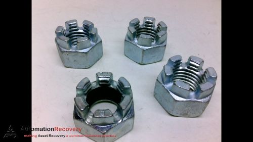 MID-STATES BOLT AND SCREW CO. .240CNCL0Z - PACK OF 4 - HEX CASTLE NUT,, NEW*