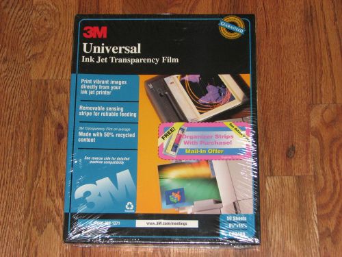 3M Universal Transparency Film Ink Jet 50 Sheets CG3480 New sealed box