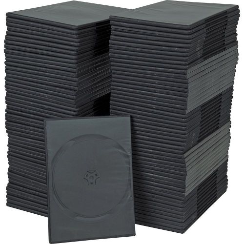 NEW 100 STANDARD Black Single DVD Cases 14MM