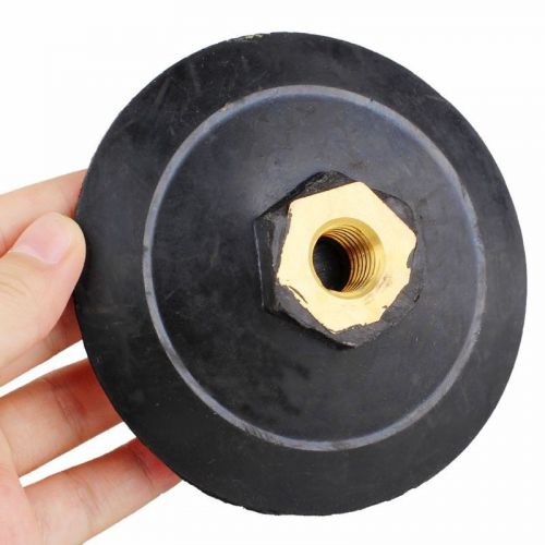 4 Inch M14 Rubber Flexible Backer Pad Holder for Velcro Diamond Polishing Pads