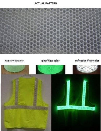 One - 5 x 44 cm (2&#034; x 17.3&#034;) glow in the dark and reflective tape strip (6-ht) for sale