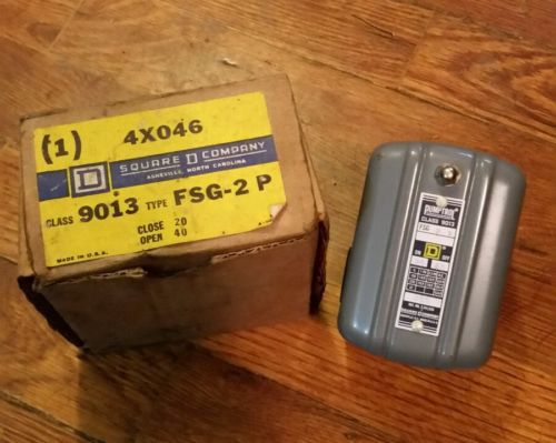 Vintage Square D Pressure Switch In Box Pump Pumptrol FSG-2 NOS