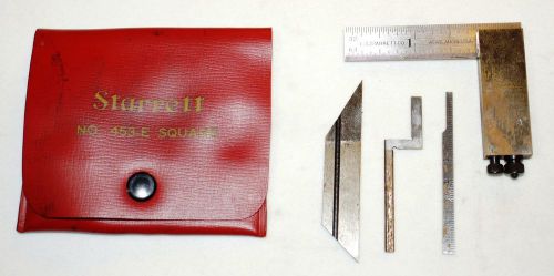Starrett no. 453-e inch reading diemakers square 1/32 &amp; 1/64 grad head 4 blades for sale