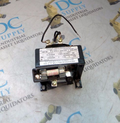 Allen bradley 1497-n2 x-343858 ser b 0.75 kva control circuit transformer for sale