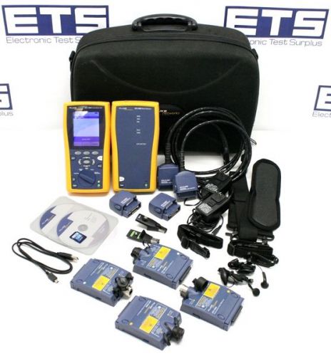 Fluke dtx-1800 cable analyzer w/ dtx-mfm2 mm &amp; dtx-sfm2 sm fiber modules for sale