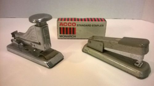 Vintage Ace/Bates Staplers with Acco staples 3 Item Lot (Scout #202)