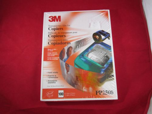 3M Transparency Film For Copiers 100 Sheets 8.5 x 11 PP2500 New Sealed Box