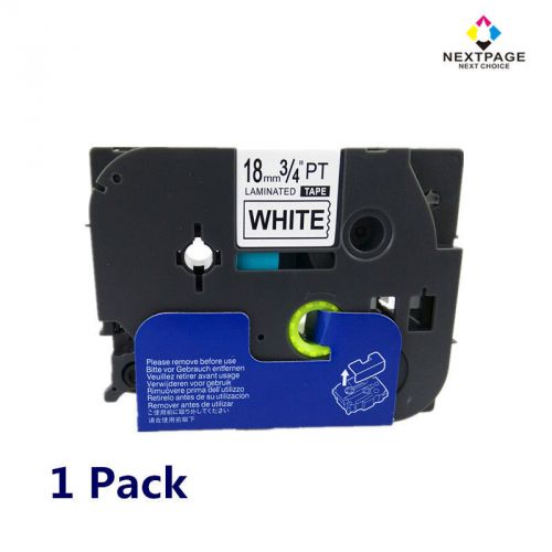 Black on White Tze-241 Brother Compatible P-touch Label Tape