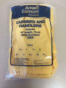ANSELL CANNERS AND HANDLERS GLOVES UNLINED 12&#034;, 19 MIL, #392 SIZE 8 (12 COUNT)